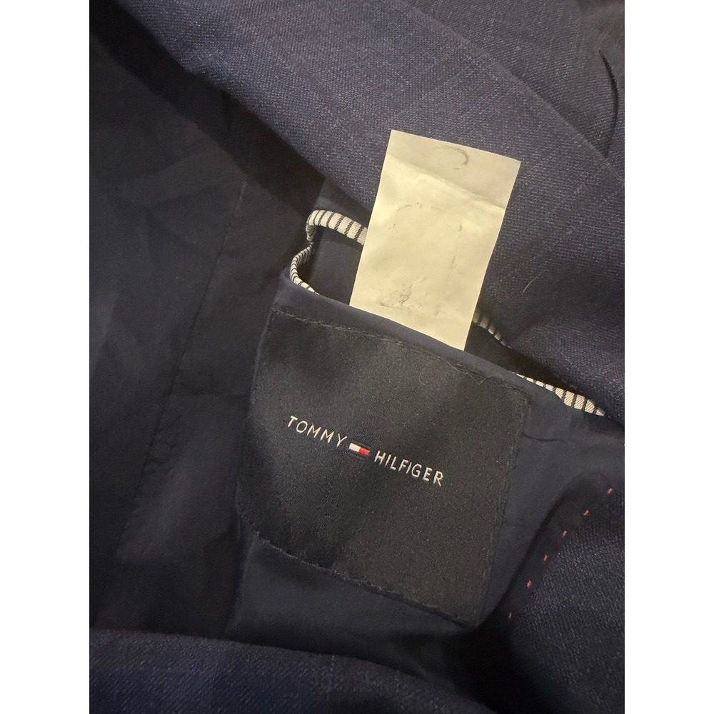 Tommy Hilfiger The Flex Tailored Move Sport Coat Blazer‎ Navy/Burgundy 40L NWT - Picture 8 of 9
